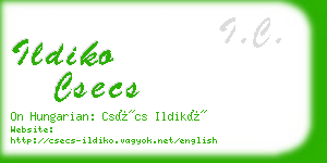 ildiko csecs business card